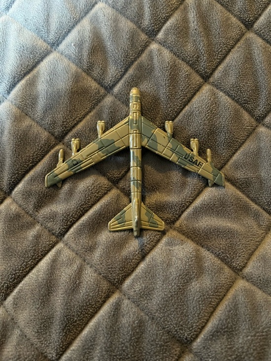 MATCHBOX Other - Kids Camouflage Military Toy Airplane - Green metal USAF